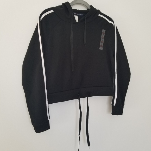 Black drawstring sweatshirt hoodie Size Large - Picture 2 of 6